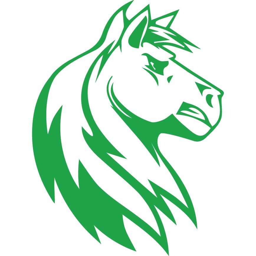 Sticker auto - Armasarul salbatic - Verde - 15x20 cm