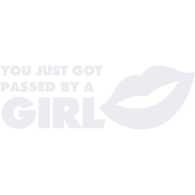 Sticker auto - You just got passed... - Alb polar - 45x15 cm