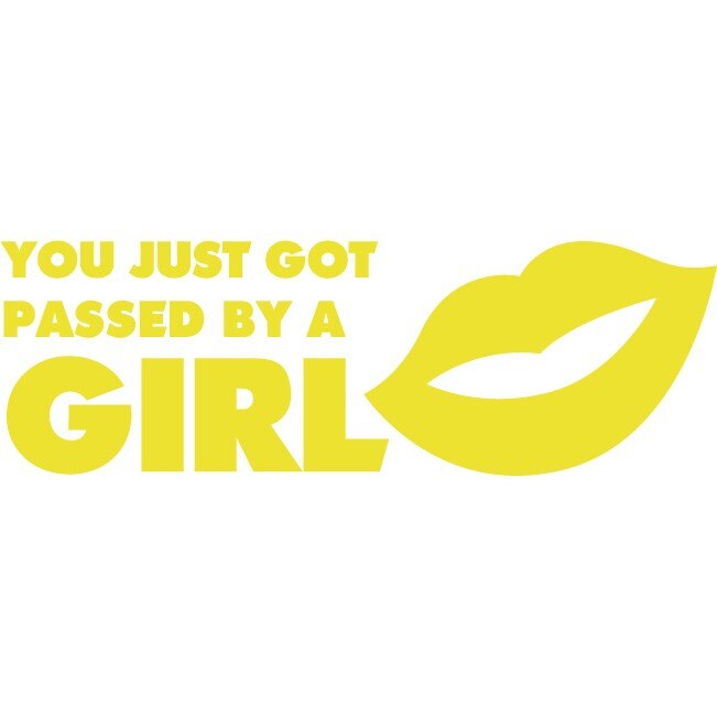 Sticker auto - You just got passed... - Lemon - 45x15 cm