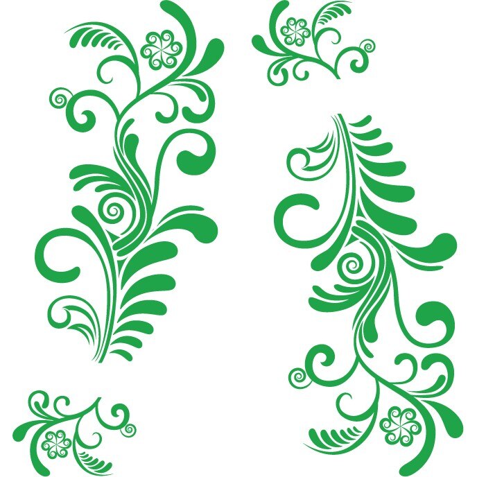 Sticker auto - Feriga (pachet) - Verde - 2buc 109x52 cm