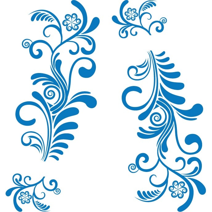 Sticker auto - Feriga (pachet) - Albastru - 2buc 109x52 cm