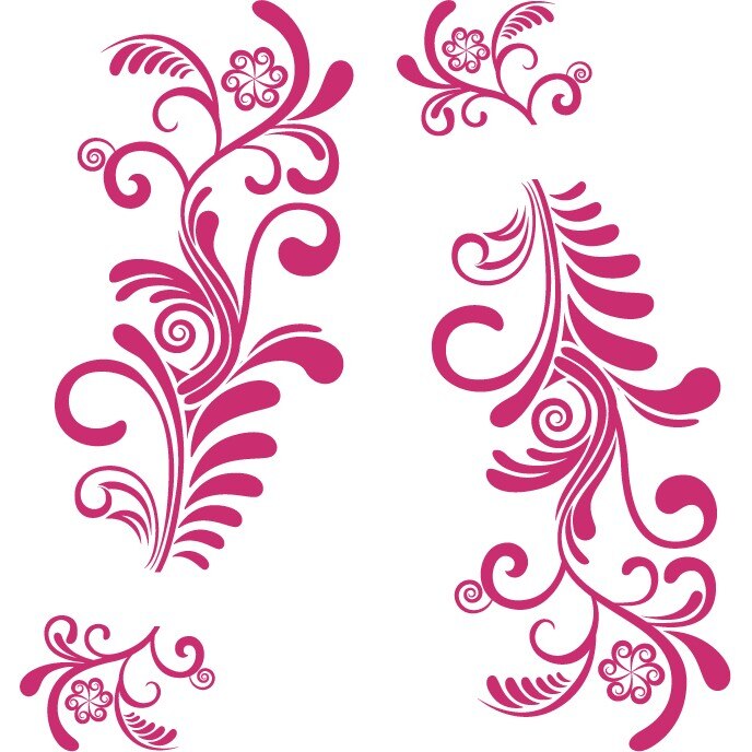 Sticker auto - Feriga (pachet) - Magenta - 2buc 109x52 cm