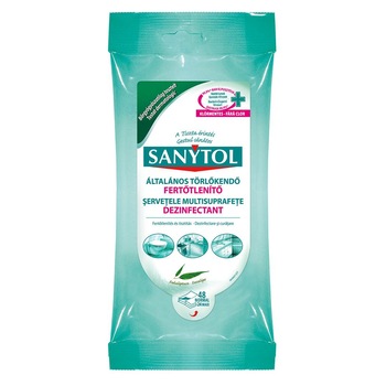 Servetele umede dezinfectante multisuprafete Sanytol cu parfum de eucalipt 48buc Servetele umede dezinfectante multisuprafete Sanytol cu parfum de eucalipt 48buc