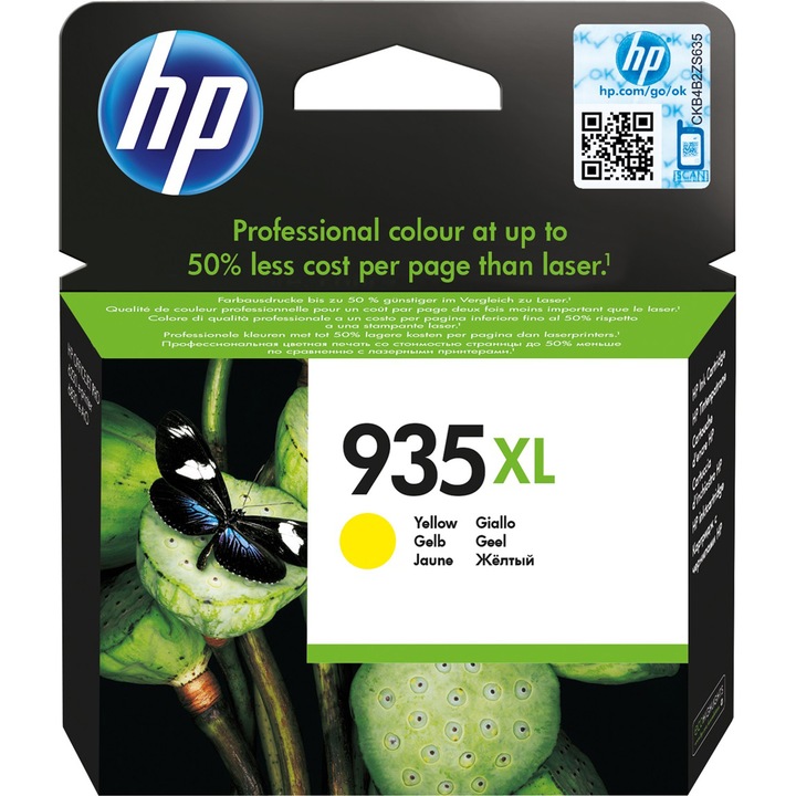 Cartus HP 935XL Galben, eligibil Instant Ink