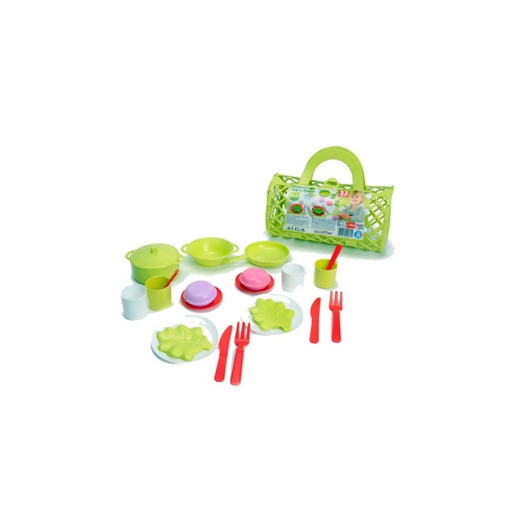 Écoiffier Chef étkészlet táskában játékszett (0982)