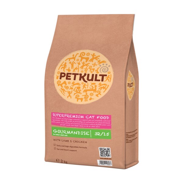 Hrana uscata pentru pisici Petkult, Gourmandise 32/15, 2 kg