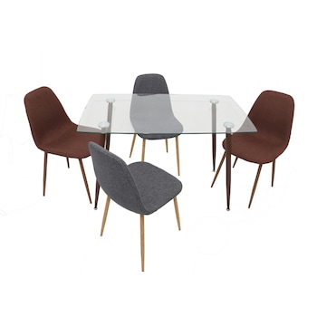 Set masa cu 4 scaune Maro, MBS-18 M Set masa cu 4 scaune Maro, MBS-18 M