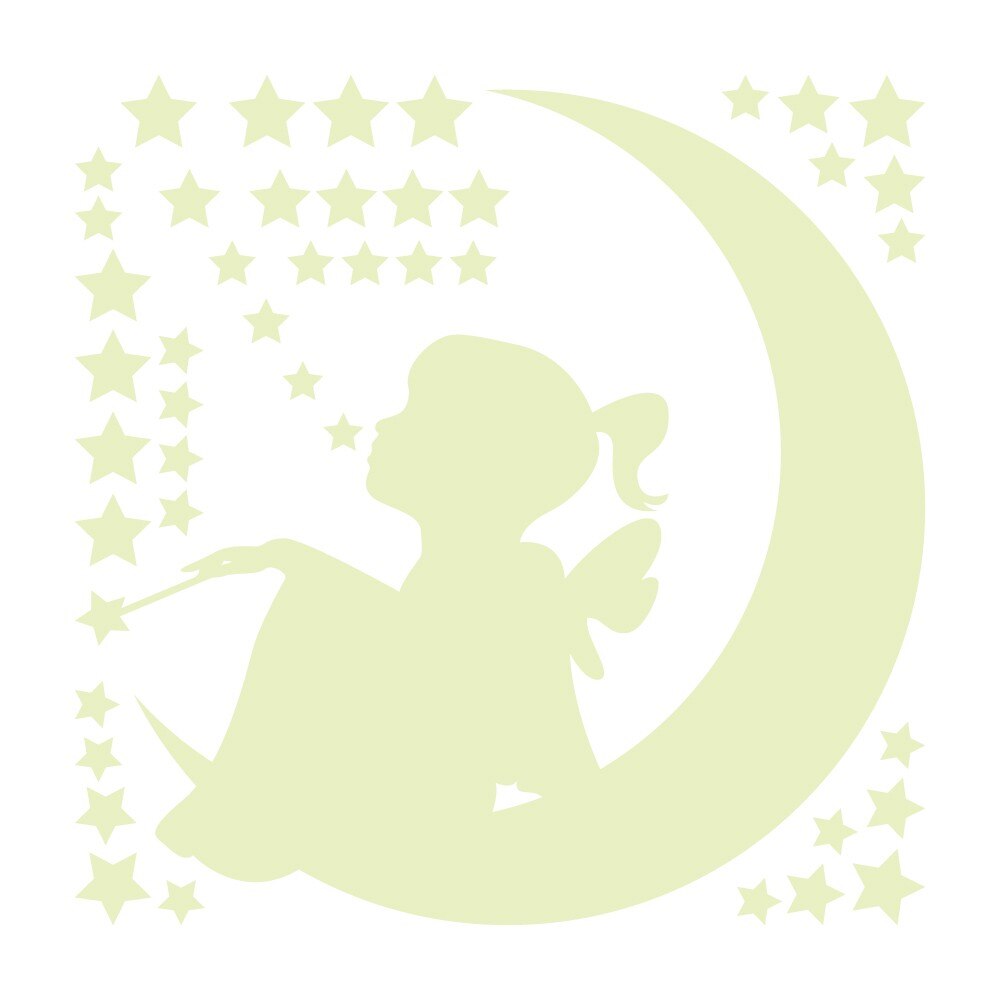 Sticker Fosforescent - Zana si luna