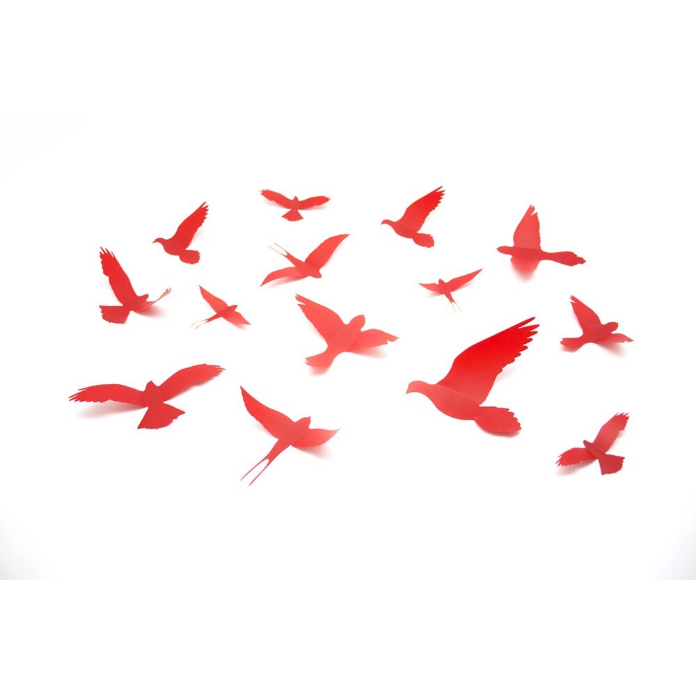 Pasari - Stickere 3D - Rosu