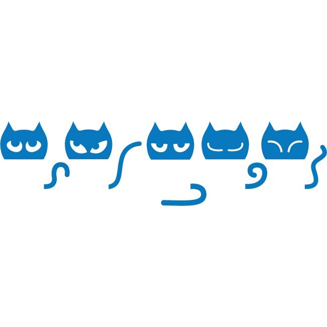 Stickere pentru priza - Pisicute - Albastru - 5buc 70x18 cm