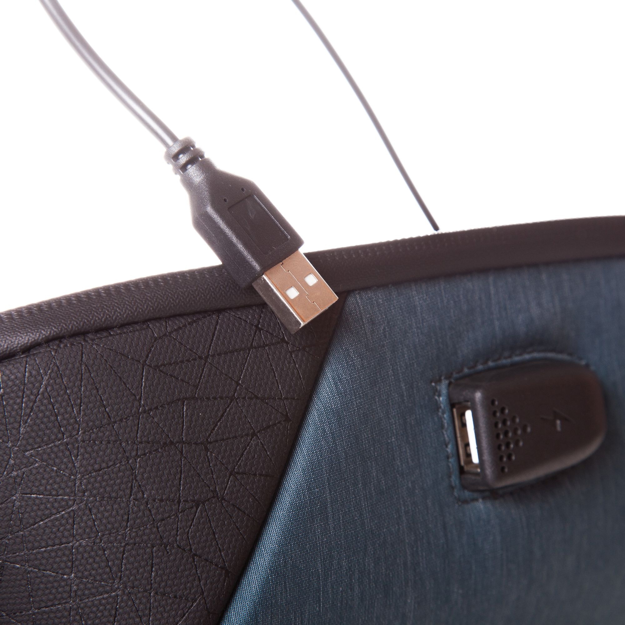 Rucsac Lamonza Trust, cablu cu port USB inclus, albastru