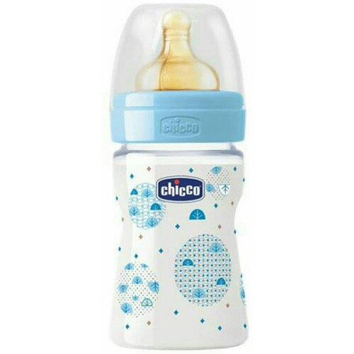 Biberon Chicco WellBeing PP Boy cu Tetina Cauciuc 150 ml