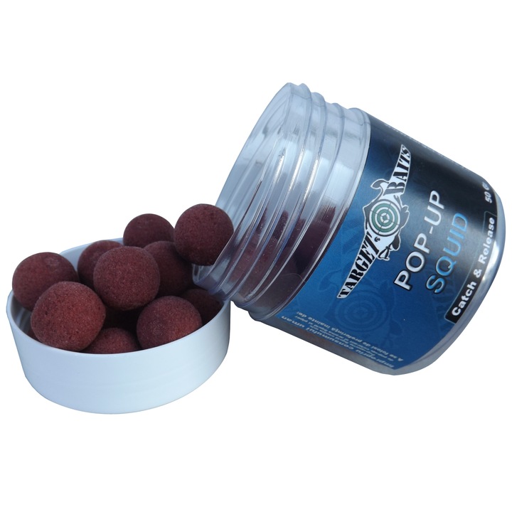 Boilies Pop-up, Target Baits, Squid-Octopus, Rosu, 50 g