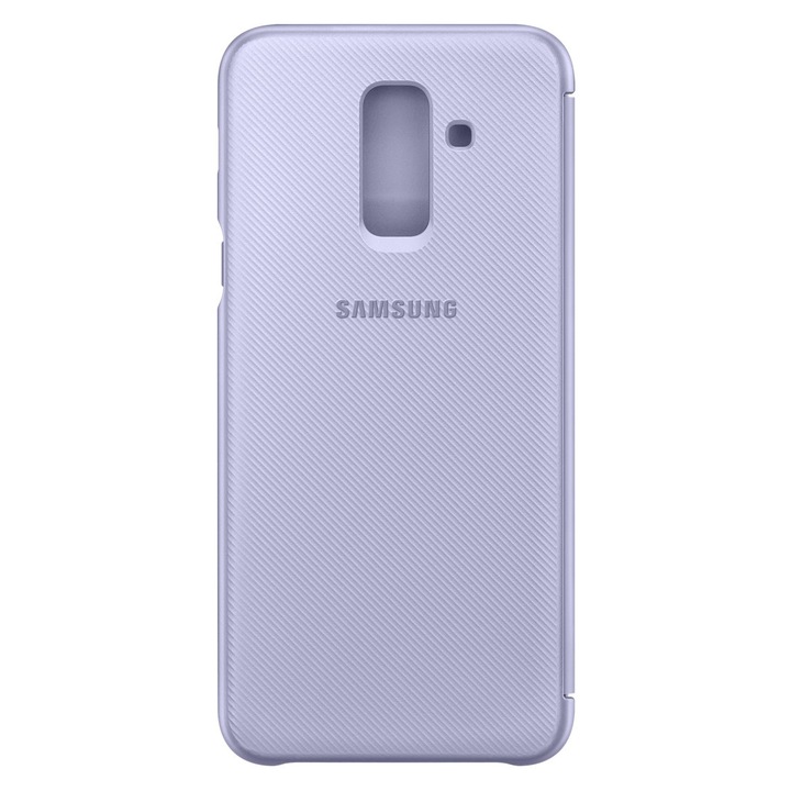 Husa de protectie Samsung Wallet Cover pentru Galaxy A6 Plus (2018), Orchid Gray