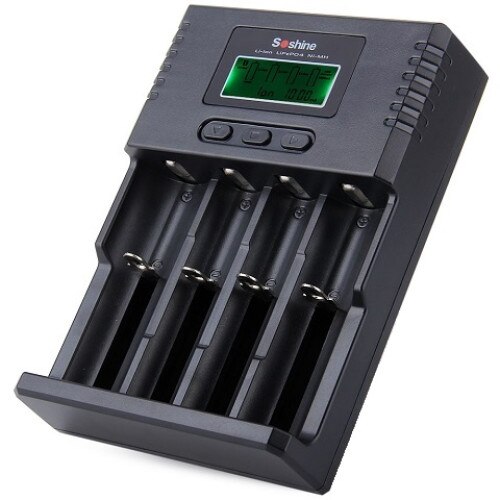 Incarcator Soshine H4, LCD 4 x 1000mA, pentru acumulatori Li-ion & Ni-MH