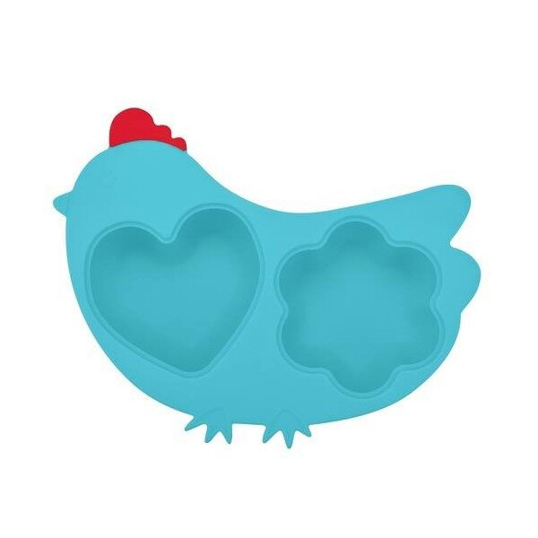 Tavita compartimentata multifunctionala cu capac - Innobaby - Chicken Blue