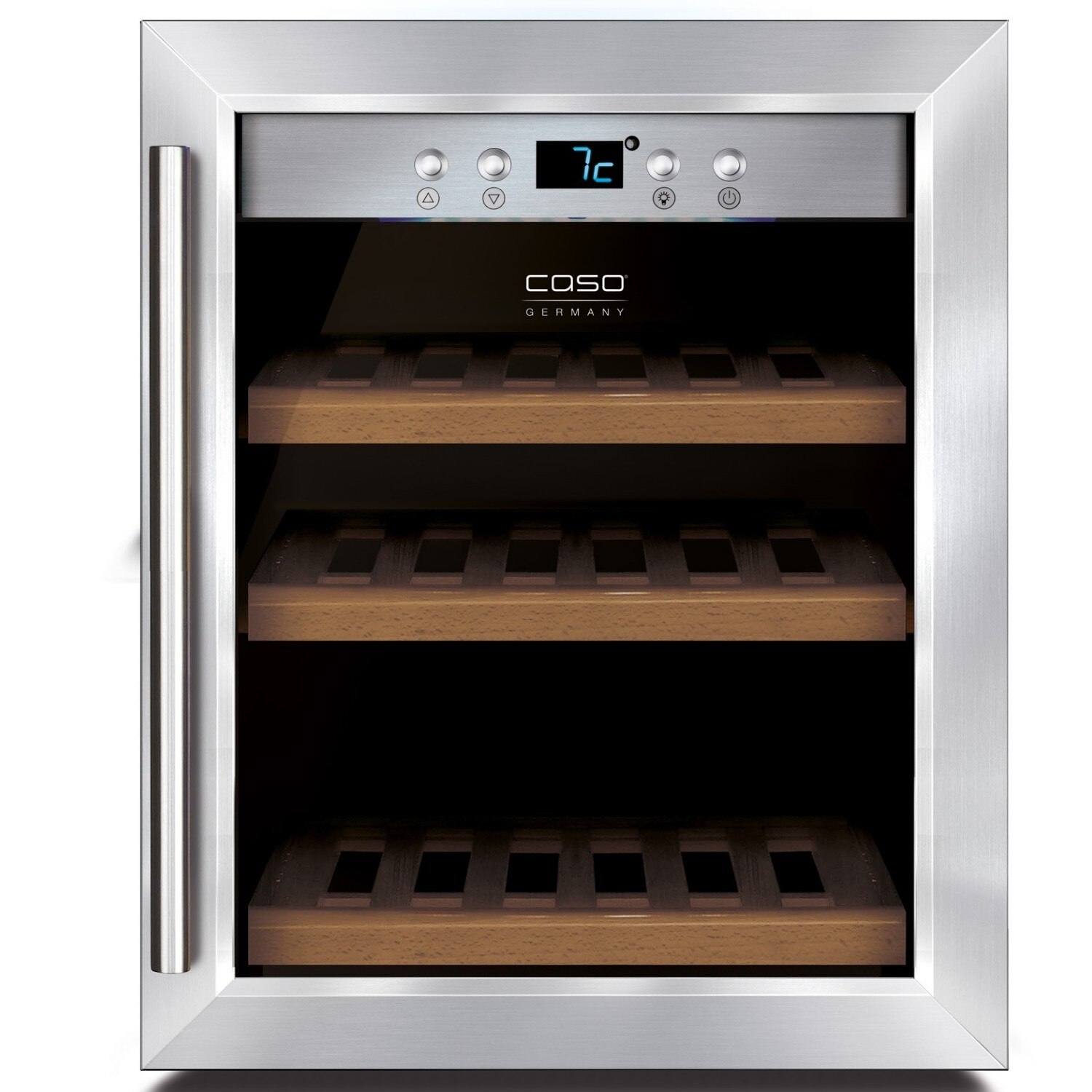 Racitor de vinuri Caso WineSafe 12 Classic, 60W, 12 sticle, otel inoxidabil