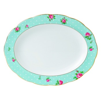 Polka Blue platou oval Polka Blue platou oval