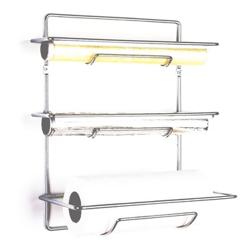 Suport triplu etajat , suspendat , cromat , pentru Prosop Hartie , Folie Stretch si Aluminiu 16x36x33cm. Suport triplu etajat , suspendat , cromat , pentru Prosop Hartie , Folie Stretch si Aluminiu 16x36x33cm.