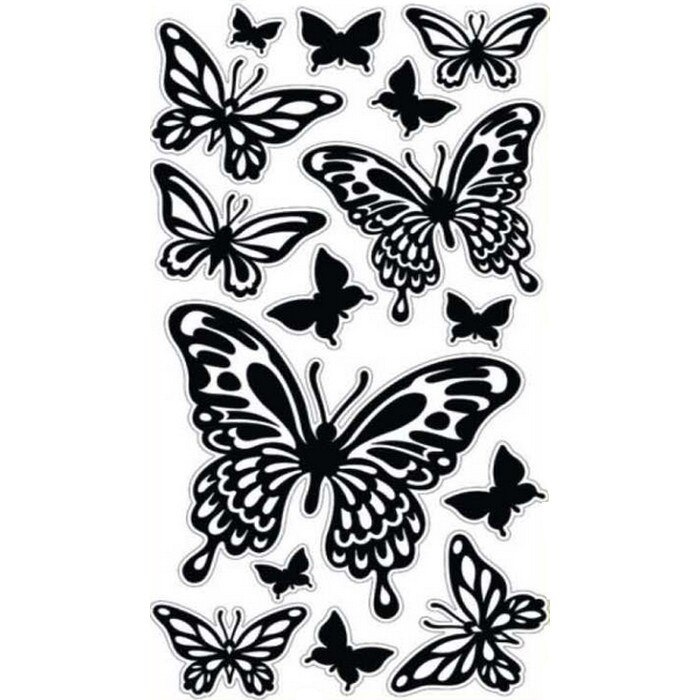 Sticker perete, fluturi negri, 32 x 60 cm