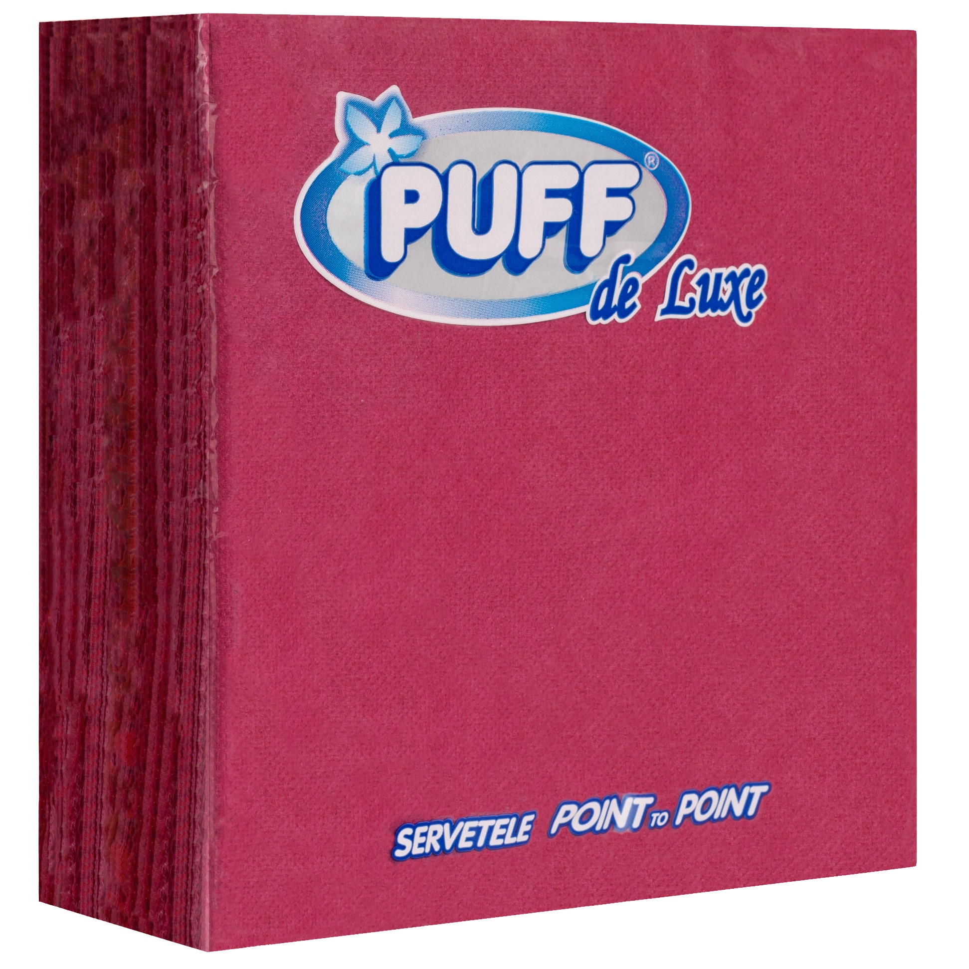 Servetele de masa Puff, 33 x 33 cm, 2 straturi, 40 buc, Rosu Cilegia