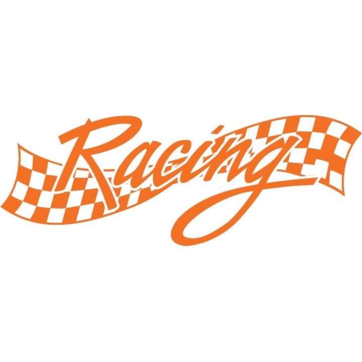 Sticker auto - Racing - Portocaliu - 50x18 cm