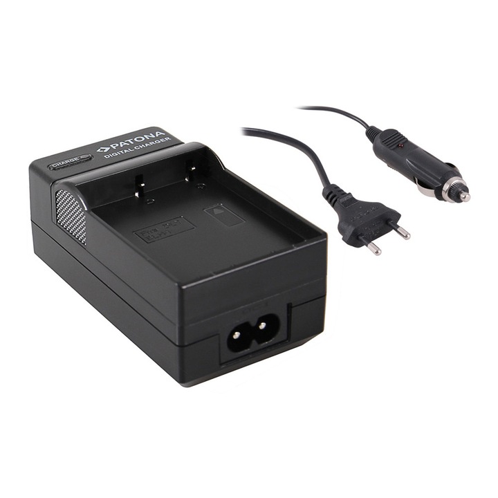 Incarcator Foto 2 in 1 Olympus, Patona, BLH-1, 230 V/12 V, Compatibil cu Olympus OM-D EM-1 Mark II