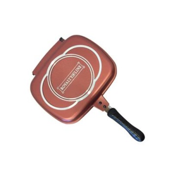 Tigaie cu suprafata dubla Marashop, Aluminiu, Burgundi Tigaie cu suprafata dubla Marashop, Aluminiu, Burgundi