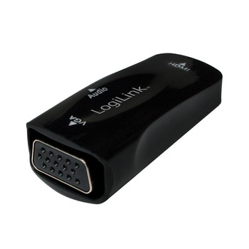 Adaptor Logilink, HDMI-VGA, Full HD, 1080p, Negru Adaptor Logilink, HDMI-VGA, Full HD, 1080p, Negru