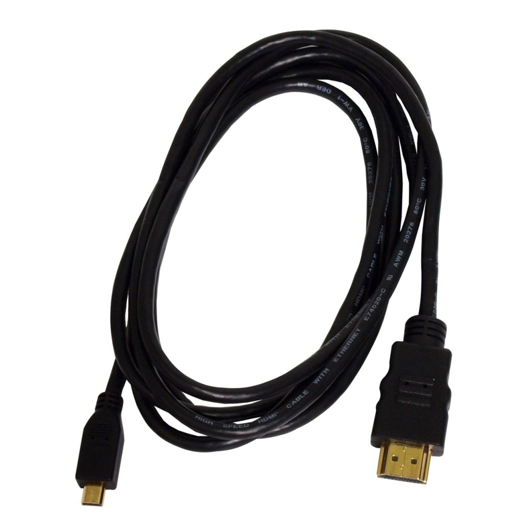 Cablu Art Ethernet, micro HDMI-D masculin, 1,8 m, Negru