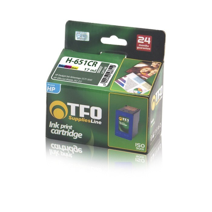 Cartus Telforceone, H-651CR, pentru HP, 17ml, CMY