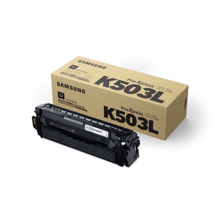 Cartus toner Samsung CLT-K503L, 8000 pagini, SL-C3010ND / C3060FR, Negru