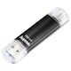 Memorie USB Hama LAETA TWIN, 32GB, USB 3.0, Negru