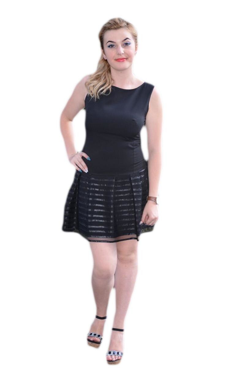 Rochie de seara lunga, cu insertii florale deosebite,D&J Exclusive, Negru