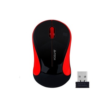 Mouse wireless A4 Tech V-Track G3-270N-1, 1000 DPI, Negru/Rosu Mouse wireless A4 Tech V-Track G3-270N-1, 1000 DPI, Negru/Rosu