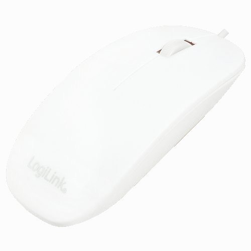 Mouse optic Logilink, USB, 1000 dpi, Alb