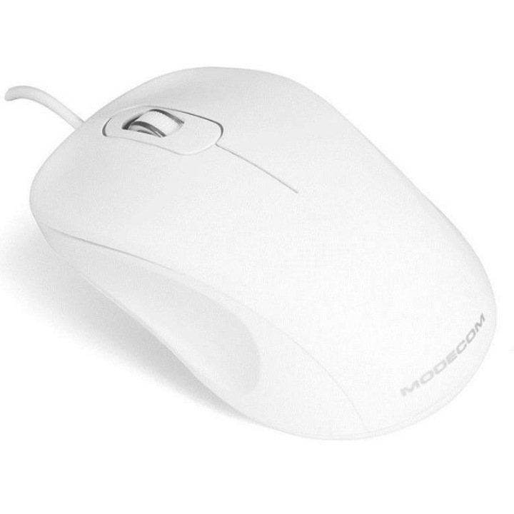 Mouse optic Modecom, USB, 1000 dpi, Alb