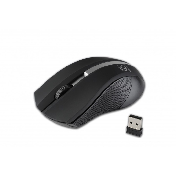 Mouse optic wireless Rebeltec, Negru/Argintiu