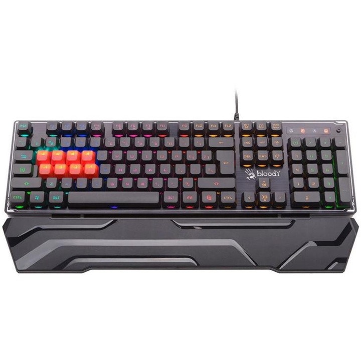 Tastatura pentru jocuri A4TECH BLOODY B3370R, Negru, USB, Cu fir