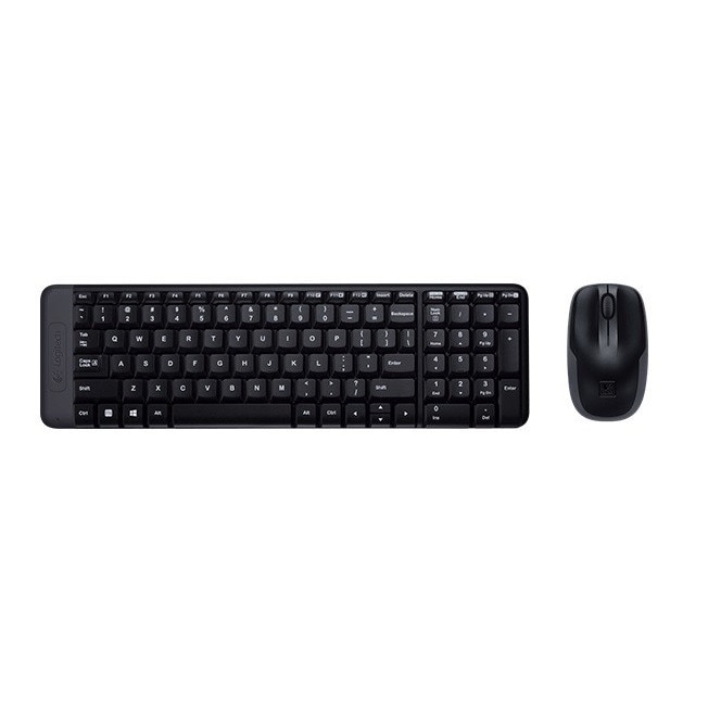 Set Logitech Mk220 Tastatura wireless si mouse 920-003165, Negru