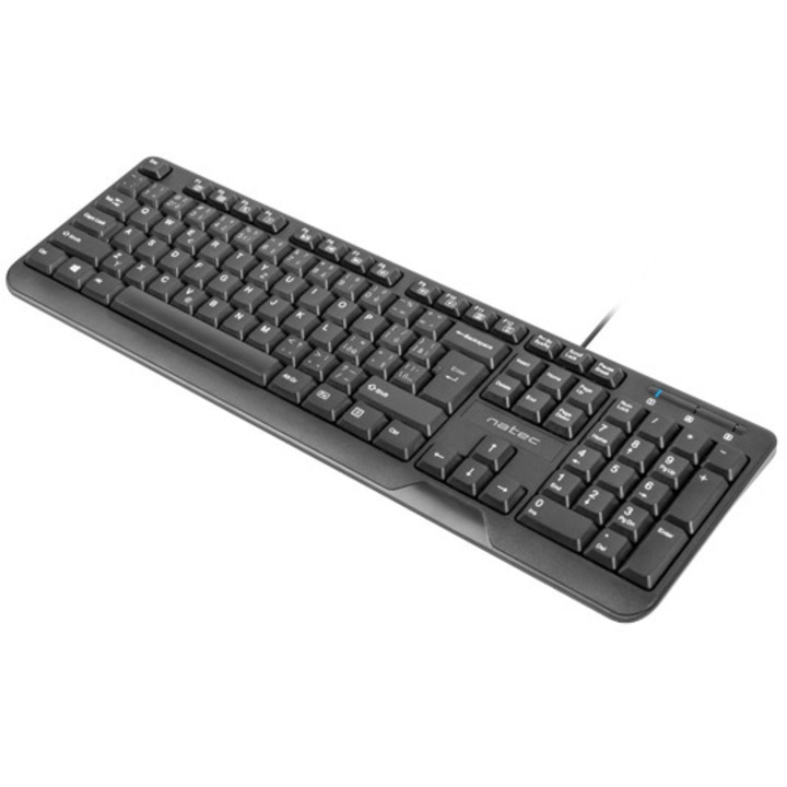Клавиатура NATEC TROUT SLIM, USB, чешка азбука, черен