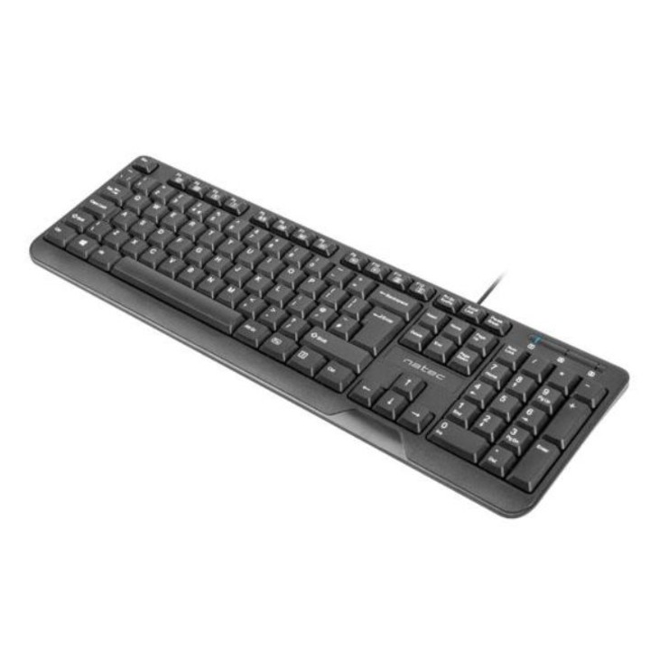 Billentyűzet Natec Trout Slim, USB, fekete