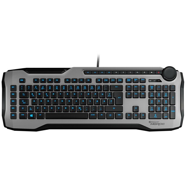 Tastatura gaming internationala Roccat, Horde Aimo Us RGB Backlight Gray, Negru/Gri