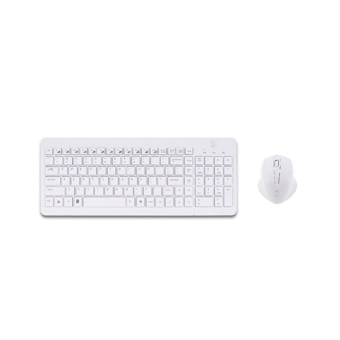Setul tastatura si mouse Rebeltec, Wireless, Alb