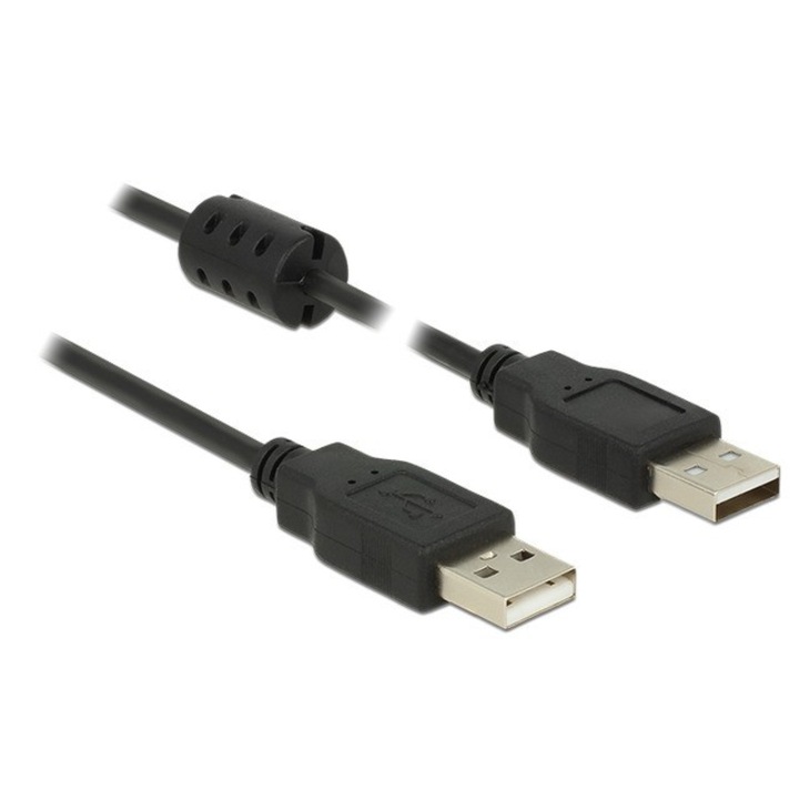 Cablu de date Dlock, USB-A 2.0 M/M, 3 m, Negru