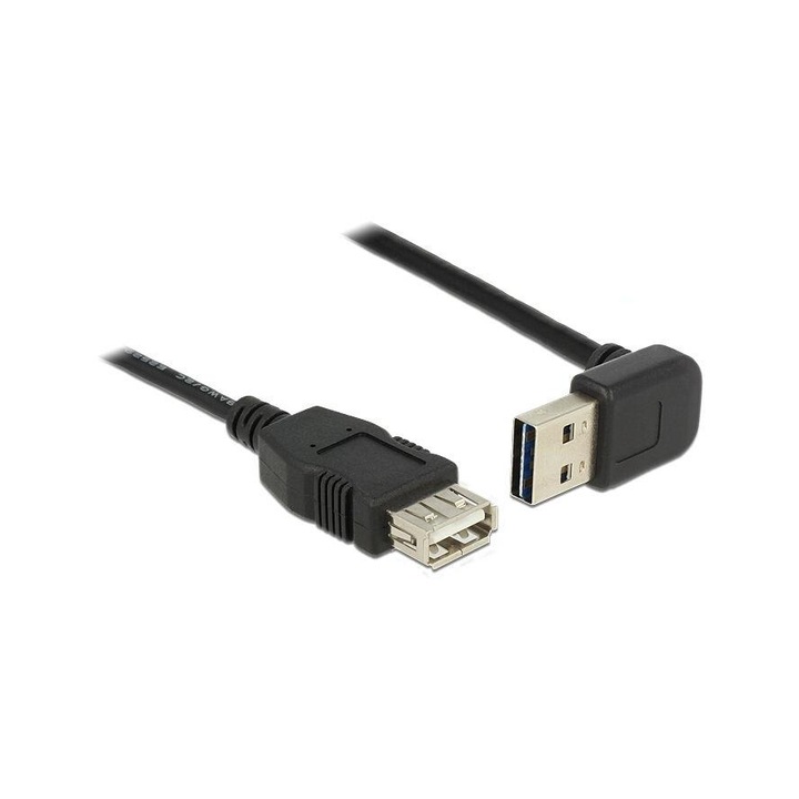 Delock Bővítő kábel EASY-USB 2.0-s A típusú csatlakozódugó, ívelt felfelé / lefelé > USB 2.0 A-típus (DL-85185)