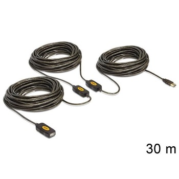 Extensie USB Delock, USB A M/f 2.0 30m, Negru Extensie USB Delock, USB A M/f 2.0 30m, Negru