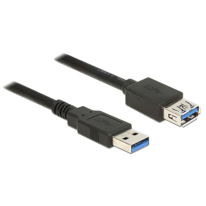 Delock USB hosszabbító kábel, M / T 3.0, 0.5 m, Fekete