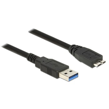 Cablu de date Micro USB Tip B si USB Tip A 3.0 Delock, 3 m, Negru Cablu de date Micro USB Tip B si USB Tip A 3.0 Delock, 3 m, Negru