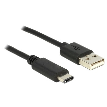 Cablu de date USB Tip C si USB Tip A 2.0 Delock, 50cm, Negru Cablu de date USB Tip C si USB Tip A 2.0 Delock, 50cm, Negru